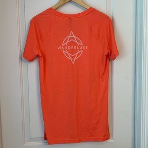 Adidas x Wanderlust Shirt Sleeve V-neck Workout Tee